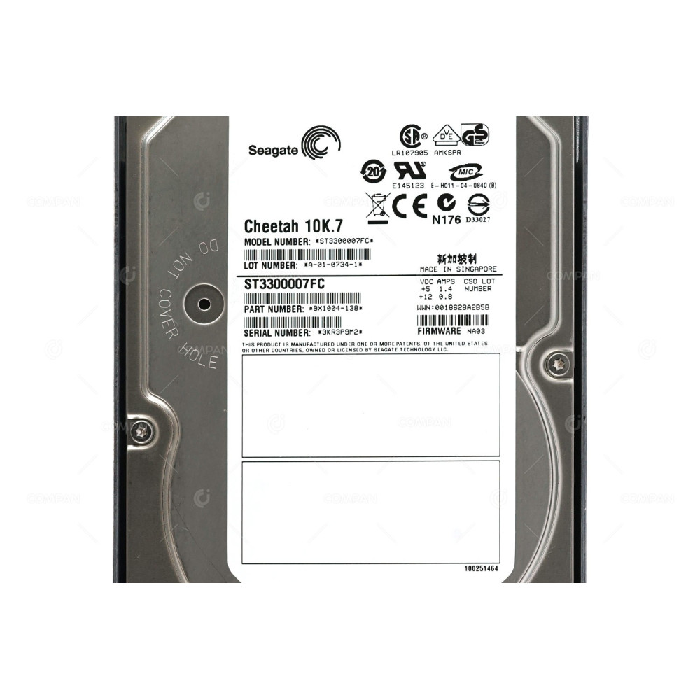 X276A-R5 NETAPP HDD 300GB 10K FATA 2G 3.5" LFF FOR FAS & STORAGESHELF